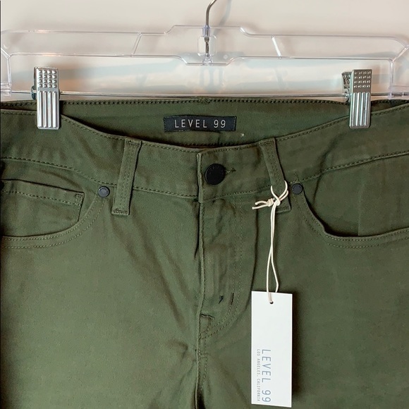 Mid rise army green skinny pant - Picture 2 of 6